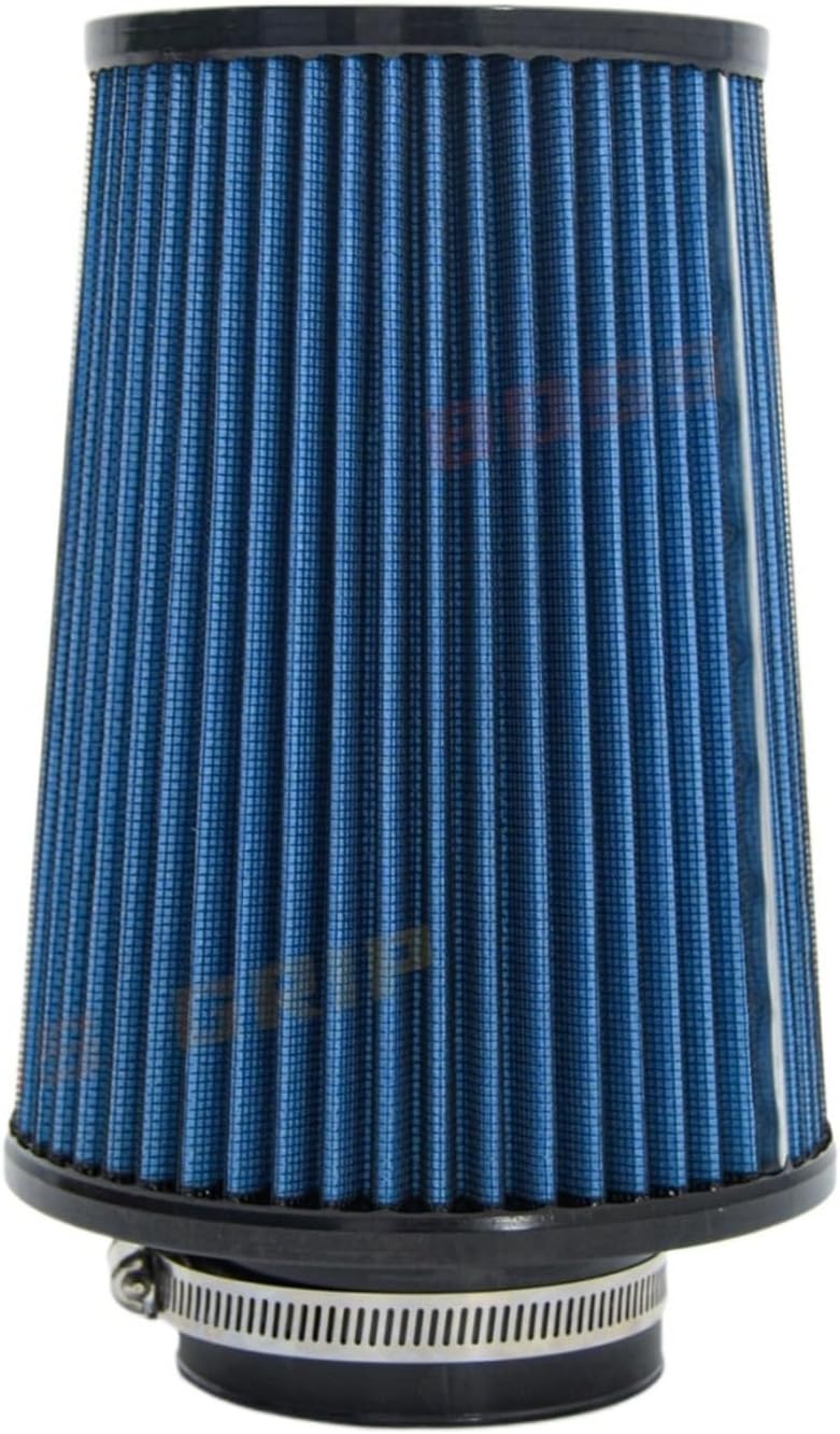 Universal 3Inch 76mm Tall Sports Air Filter Cold Air Intake Filter Car Accessories(Blue)