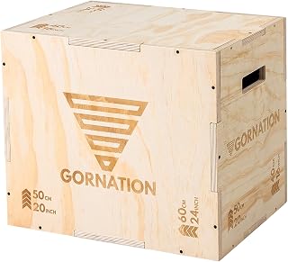 GORNATION Cajón Pliométrico 3 en 1 de Madera – Box Jump para Crossfit, Fitness y Entrenamiento en Casa, Caja de Salto Estable para Pliometría, Cardio, Functional Training y Home Gym
