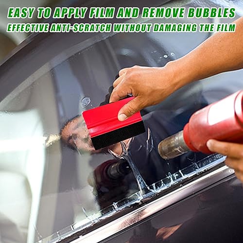 Miniatura 6 de Augeny Kit de tinte para ventana de automóvil, kit profesional de envoltura de vinilo con espátula de fieltro, aplicación de instalación de película