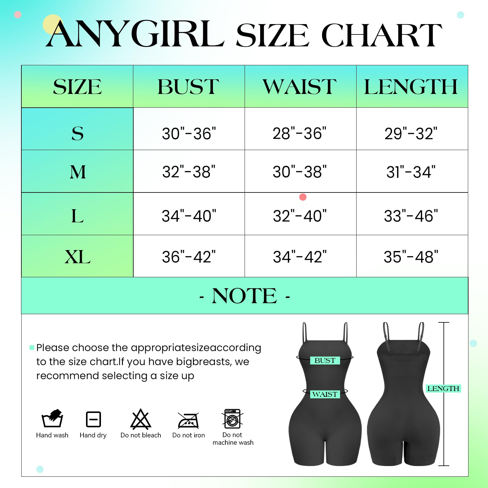 Anygirl Body gainant sans bretelles avec contrôle du ventre, sans couture, rehausseur de fessier, combinaison mi-cuisse