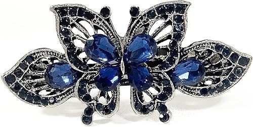 Flower Luxury Jewelry Design Alloy Bow Hairpin Rhinestone Hair Barrette Clip Kor