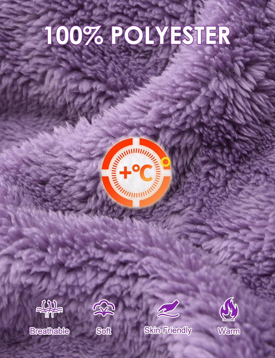 Wiepux Women's Fleece Pajama Set 2 Piece Long Sleeve Lounge Sets Winter Fuzzy Pj Loungewear Outfits Fluffy Sleepwear - Image 5