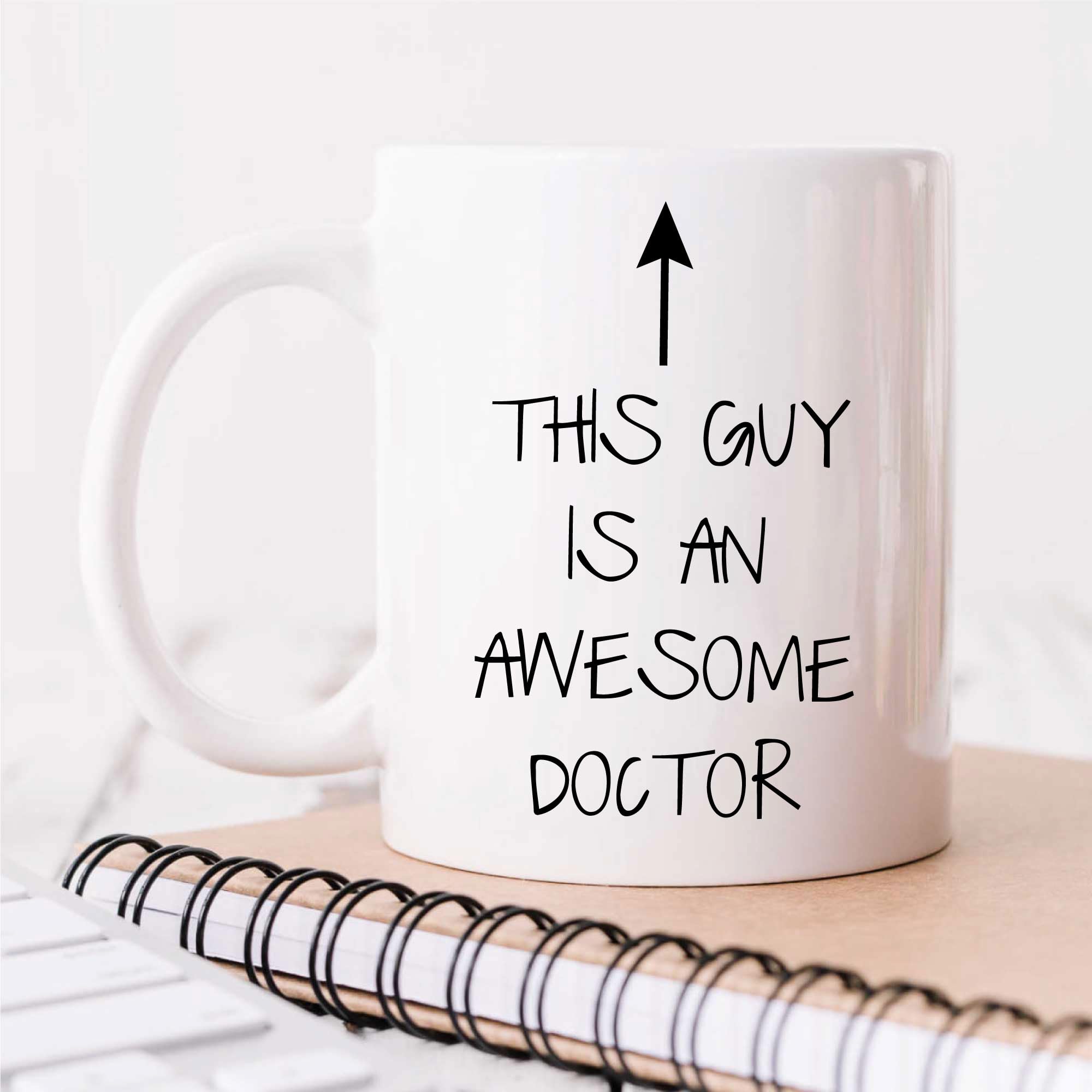 60 Second Makeover Men's White Limited This Guy Is An Awesome Doctor Mug Funny Doctor Gifts Dr Mug Medical Student Presents Fathers Day Dad Present Birthday Christmas Phd Gift
