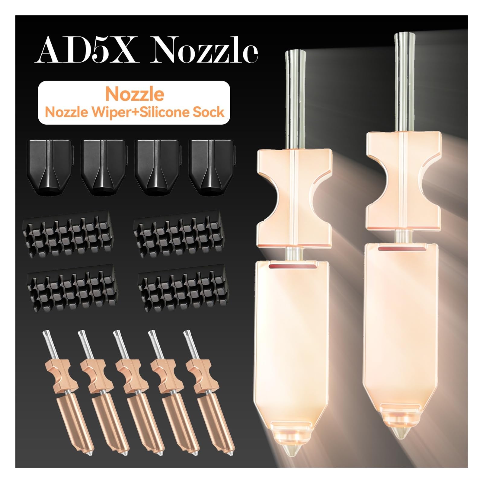 Compatible con FLASHFORGE, kit de boquillas de 0,25-0,8 mm for AD5X