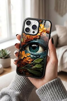 Apple iPhone 15 Pro ile Uyumlu G z Tasar ml  Glossy Premium Silikon K l f, Siyah