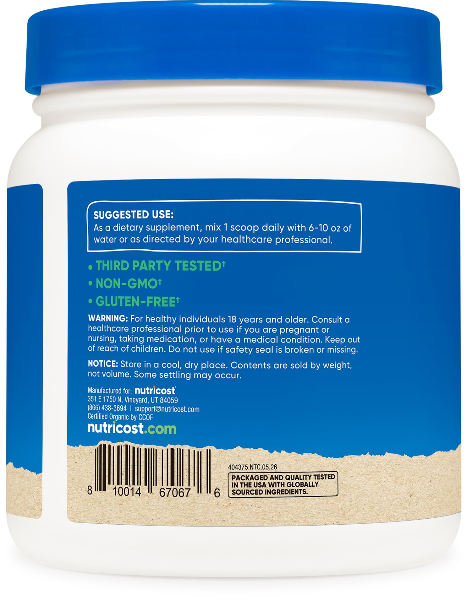 Nutricost Organic Astragalus Root Powder 1LB, Vegetarian, Gluten-Free — Amazon image 5