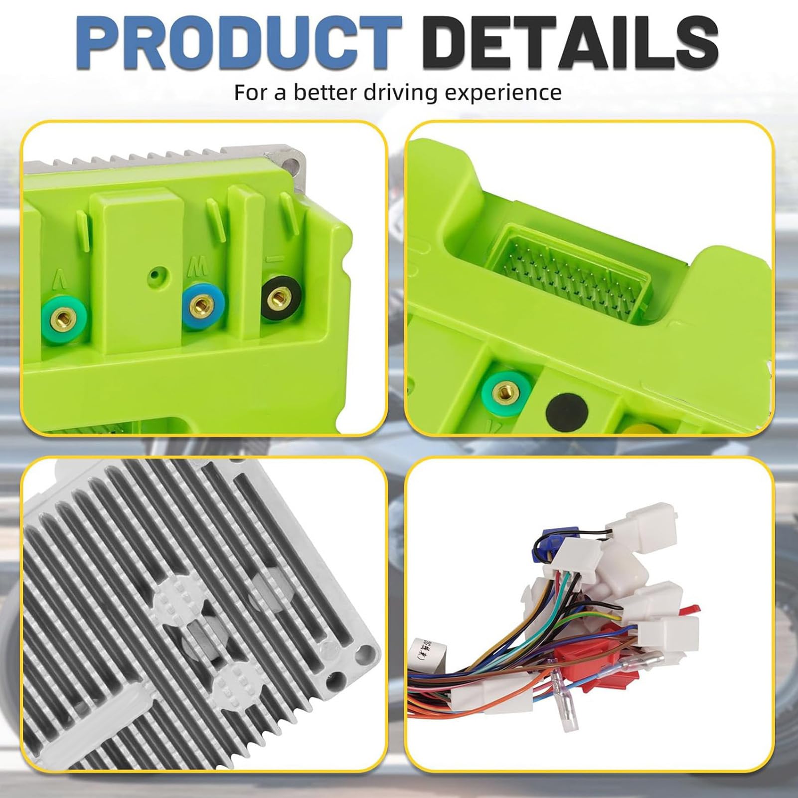 Luocute Controlador de Motor sin Escobillas, Programable 72V 50A
