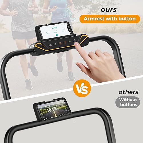 Miniatura 5 de Walking Pad Treadmill, 3 in 1 Foldable Under Desk Treadmills for Home Office, Small Walking Pad with Incline Handle Bar, 300lbs Capacity 2.5HP