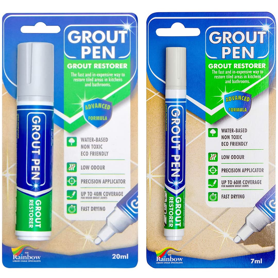 Buy Grout Pen Tile Paint Marker: Waterproof Grout Colorant and Sealer ...