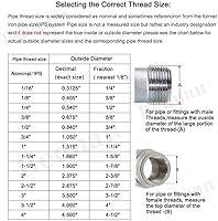 Vista 6 de Beduan 304 Acoplador de compresión de casquillo de acero inoxidable, tubo de 3/8 pulgadas OD x 1/4 pulgadas NPT macho, adaptador recto de conexión