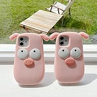 Vista 7 de Yatchen Fundas Kawaii para teléfono compatible con iPhone 13 Pro Max, bonita funda de teléfono de cerdo rosa de dibujos animados 3D iPhone 13 Pro