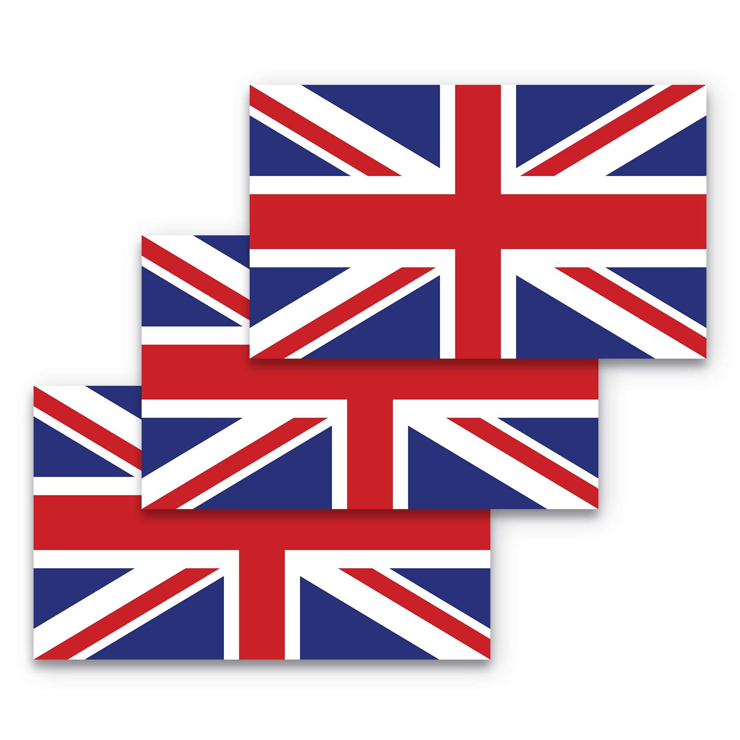 3x5 Britain Flag Sticker 3 Pack Made with Durable Materials United Kingdom Bumper Sticker United Kingdom Flag Bumper Sticker Britain Bumper Sticker UK