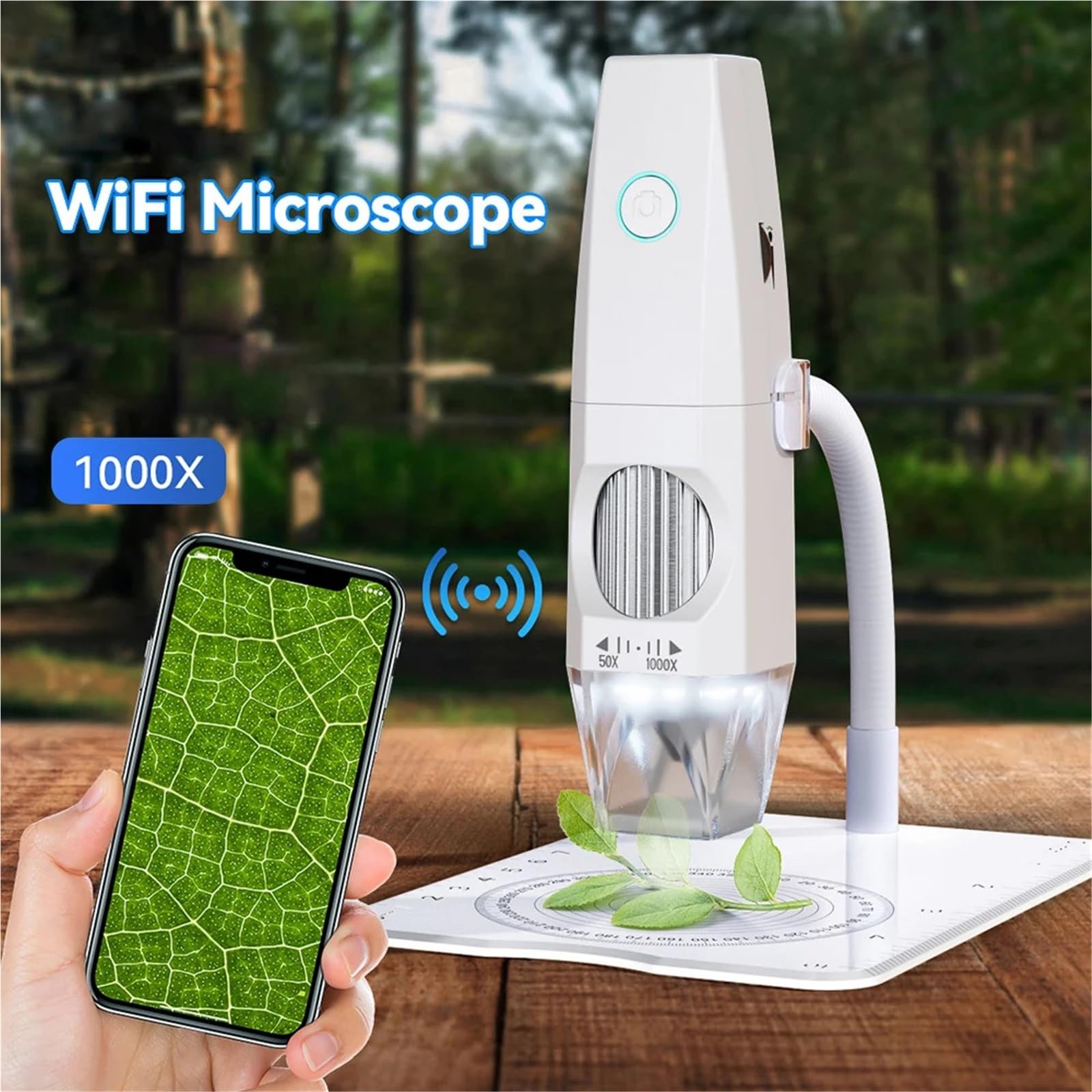 Mikroskop, 2MP 1080P WiFi Elektronenmikroskop USB telefon Computer Anschluss Mikroskop Foto Video Aufnahme