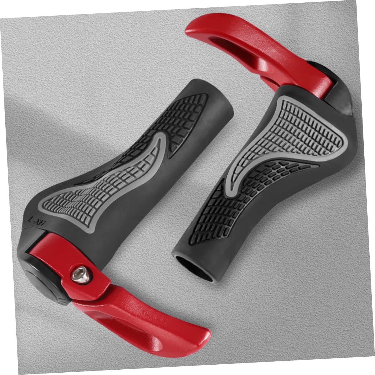 ibasenice Poignées De Guidon en Alliage D'Aluminium pour Vélo De Guidon Poignées De Guidon en Caoutchouc Rouge