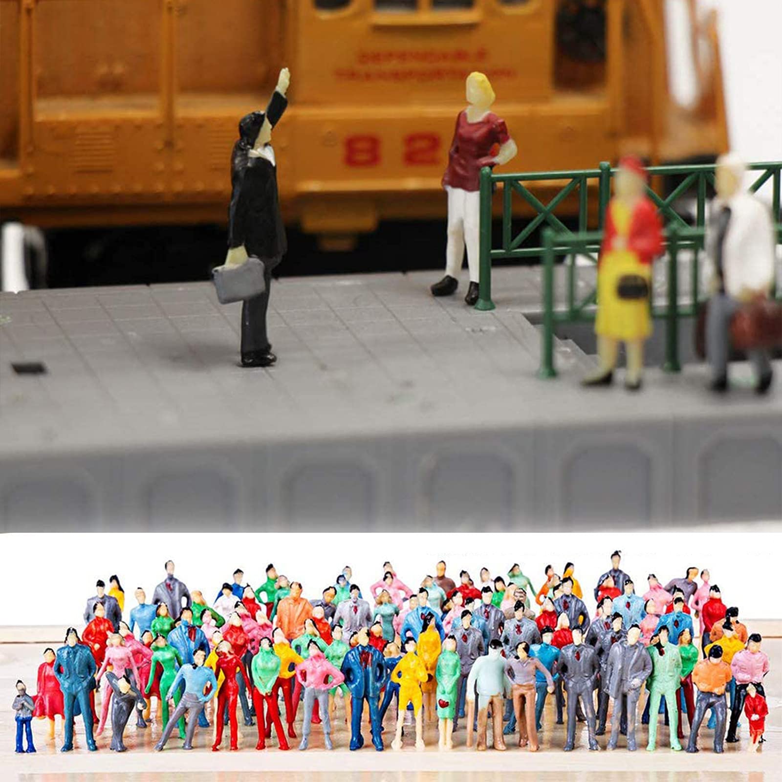 Figurines Peintes Assises échelle 100 Pièces Modèle Personnes Passagers