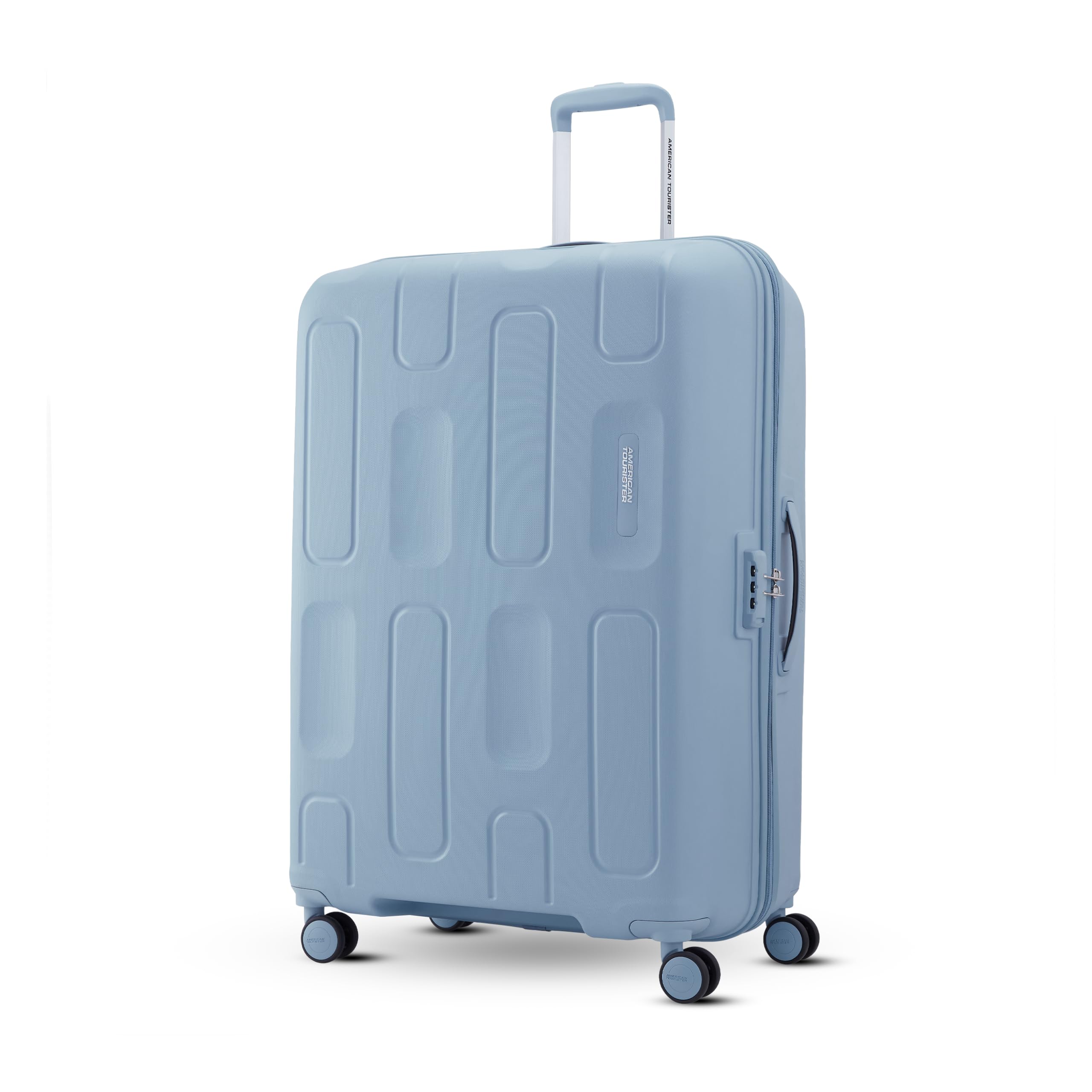 american tourister Ivy 2.0-8 Wheel, 79 CM Large Hard PP Check-in Suitcase for Travel/Trolley Bag for Travel/Travel Bag with Combination Lock & Smooth Sliding Double Wheel - Blue Frog-picture-52