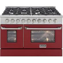 Kucht KDF482/LP-R Dual Fuel Range, Red