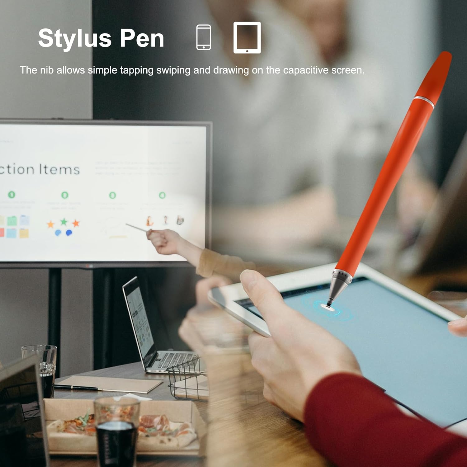 Magnetic levitation Pen with Multi-Function Docking Station, Stylus Screen Touch Pen, Orange Decoration Unique Gift Stress Relief Toys Helloween Gifts for Bussiness Partners Family