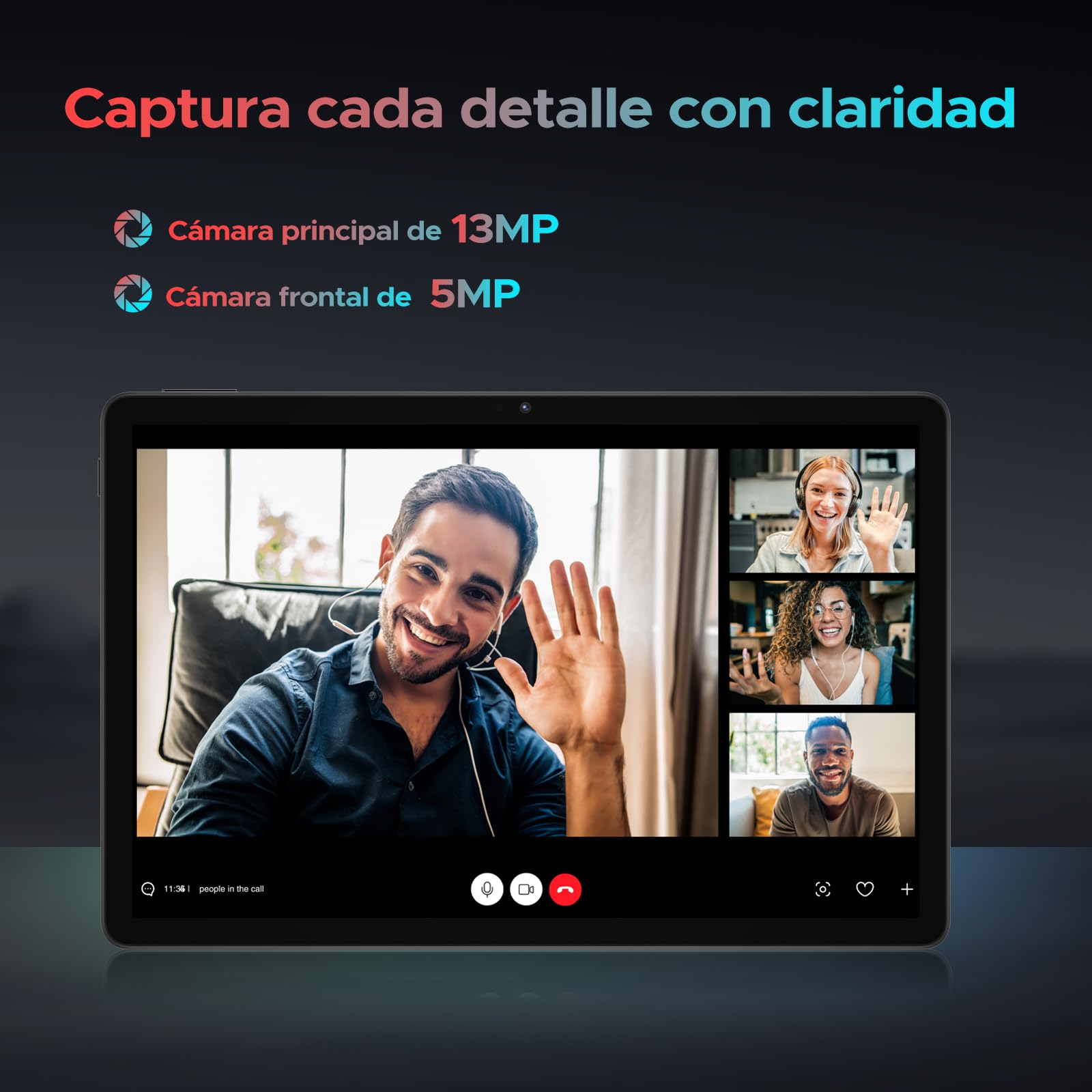 U11 Pro Android 16 Tablet 11 Pulgadas, 30GB RAM+256GB ROM/2TB TF, Tablet Gaming Octa-Core, HD IPS 90Hz, 8580mAh Batería, WiFi 5/ Widevine L1/ 13MP+5MP/Face ID/GMS/3.5mm Jack Tablets para Niños
