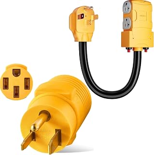 MECMO 240V 50 Amp 3 Prong Welder NEMA 6-50P to 14-50R EV Charging Adapter