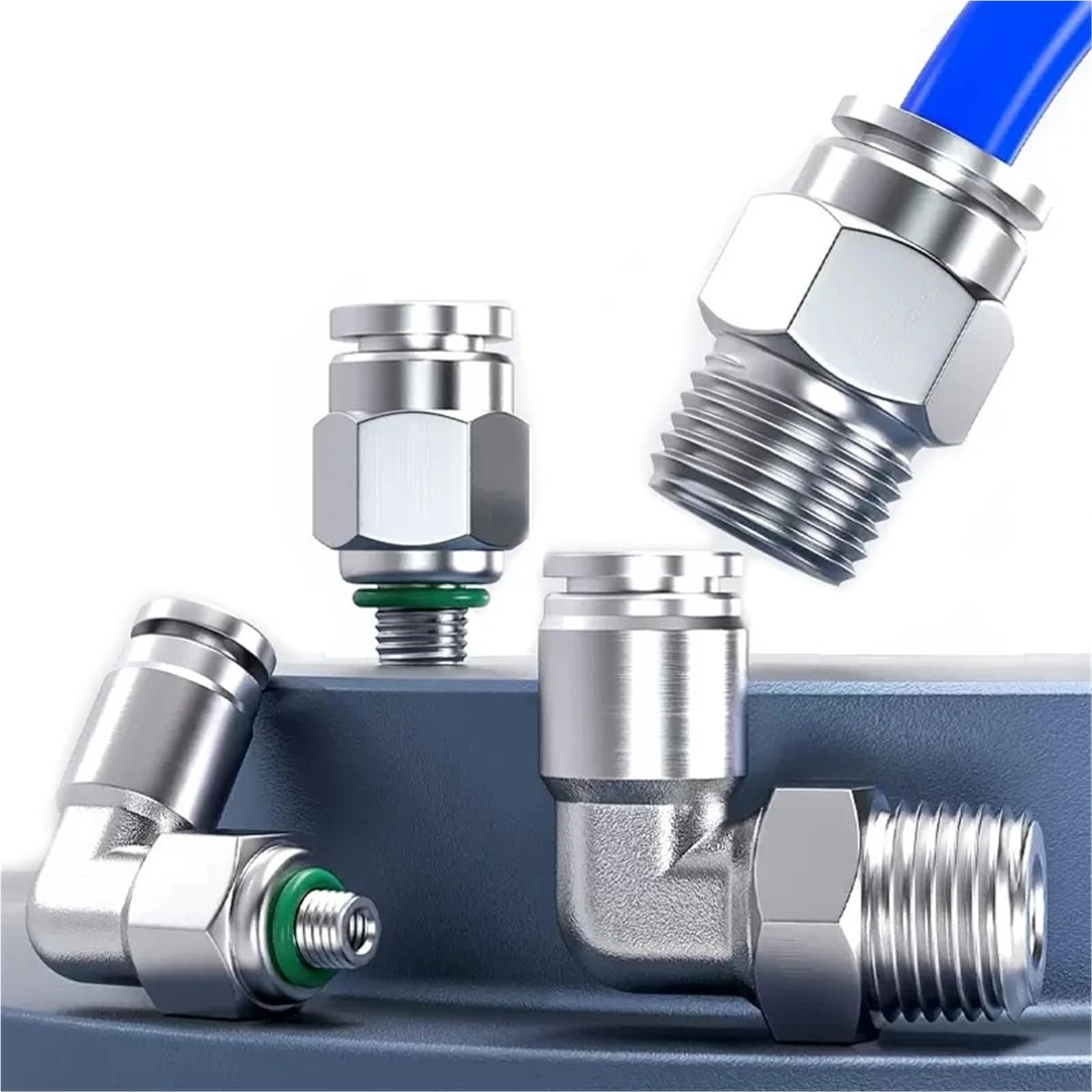 Conector rápido neumático 304PCF rosca macho para manguera de un cuarto