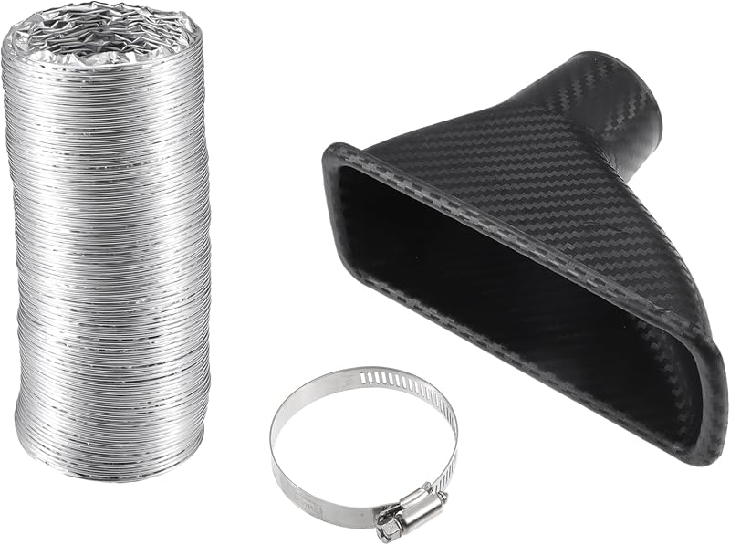Duto de admissão de ar quadrado para para-choque dianteiro INFINAUTO – 1 conjunto