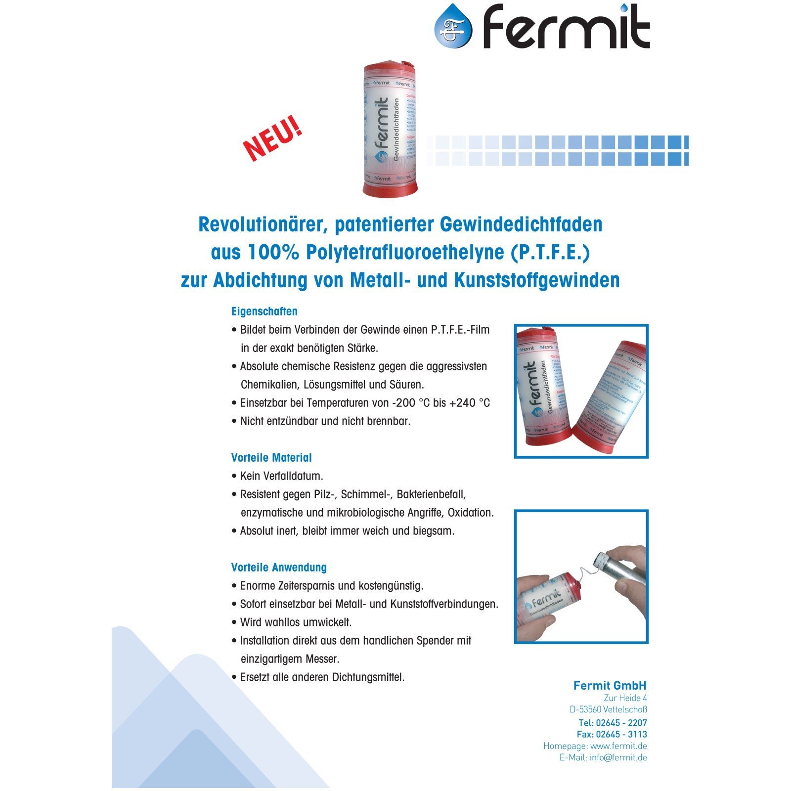 Format 4030777240138 - PTFE gewindedichtfaden