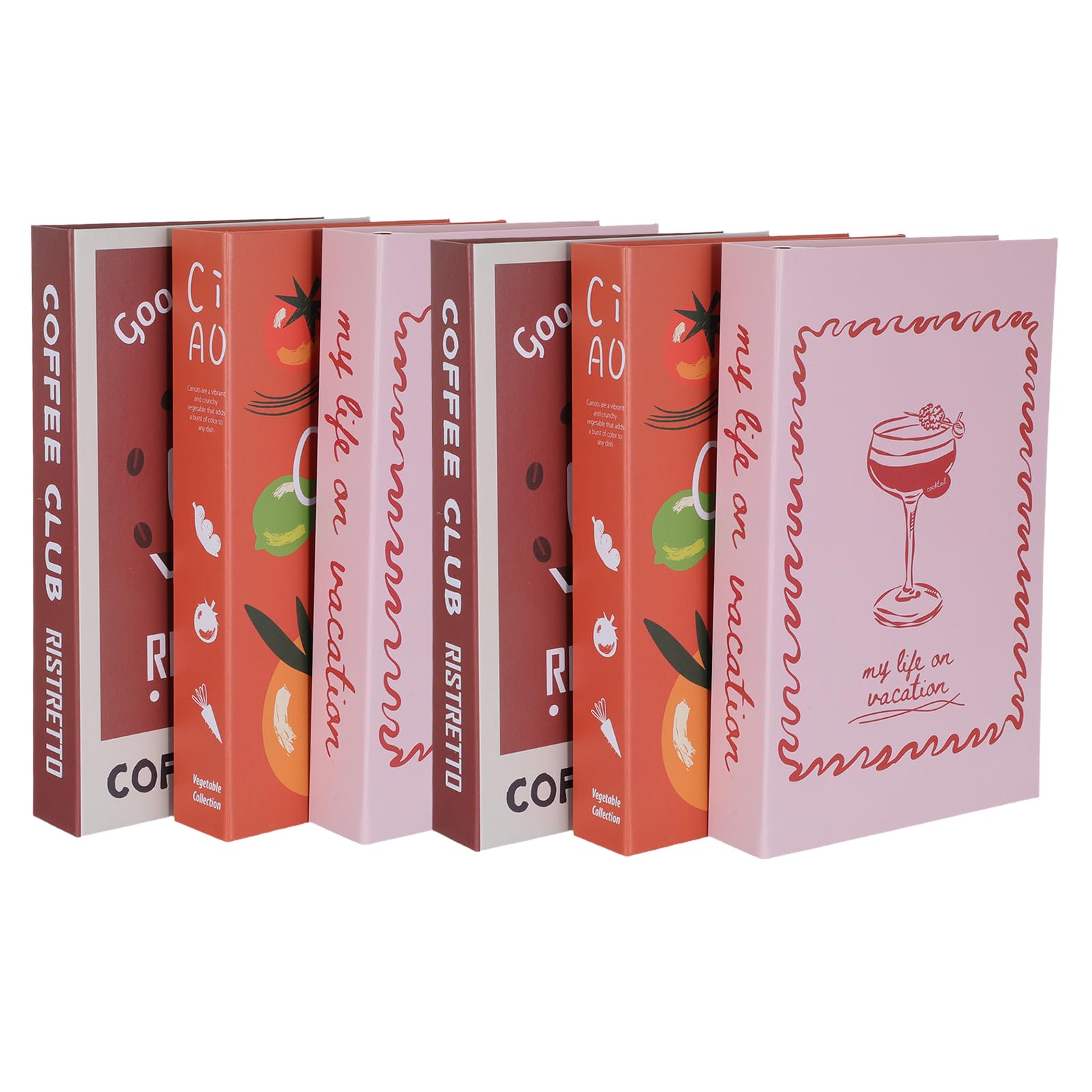 Livres décoratifs pliables Uonlytech - Lot de 6 faux livres empilables