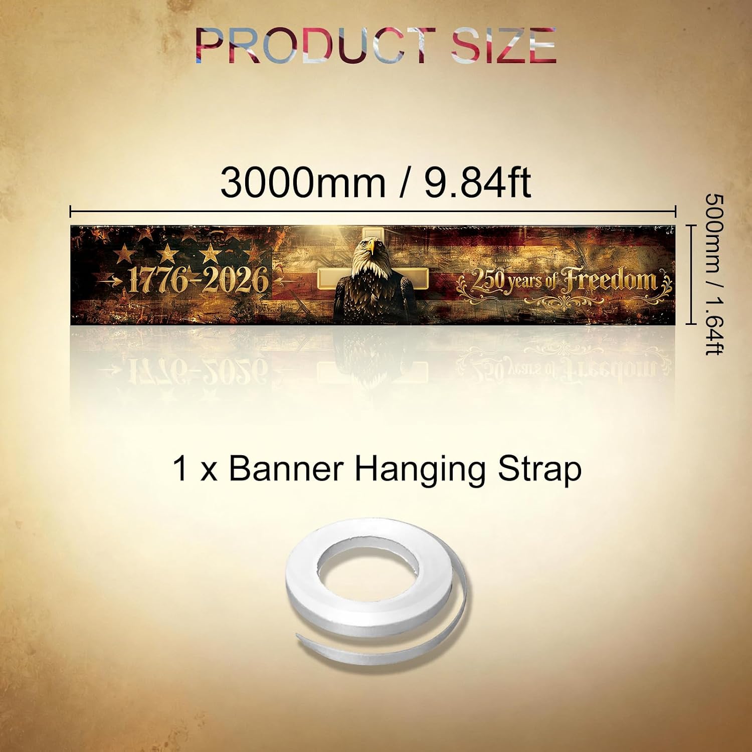 US 250 Banner - 250th Anniversary American Banner,We The People 1776-2026 Patriotic House & Yard Banner, Thickened Outdoor Banner for 4th of July