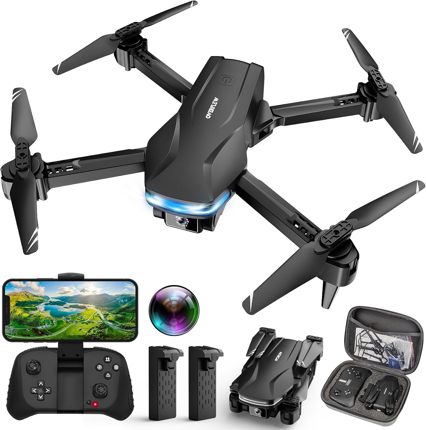Drone with Camera 1080P HD FPV Foldable Drone for Beginners