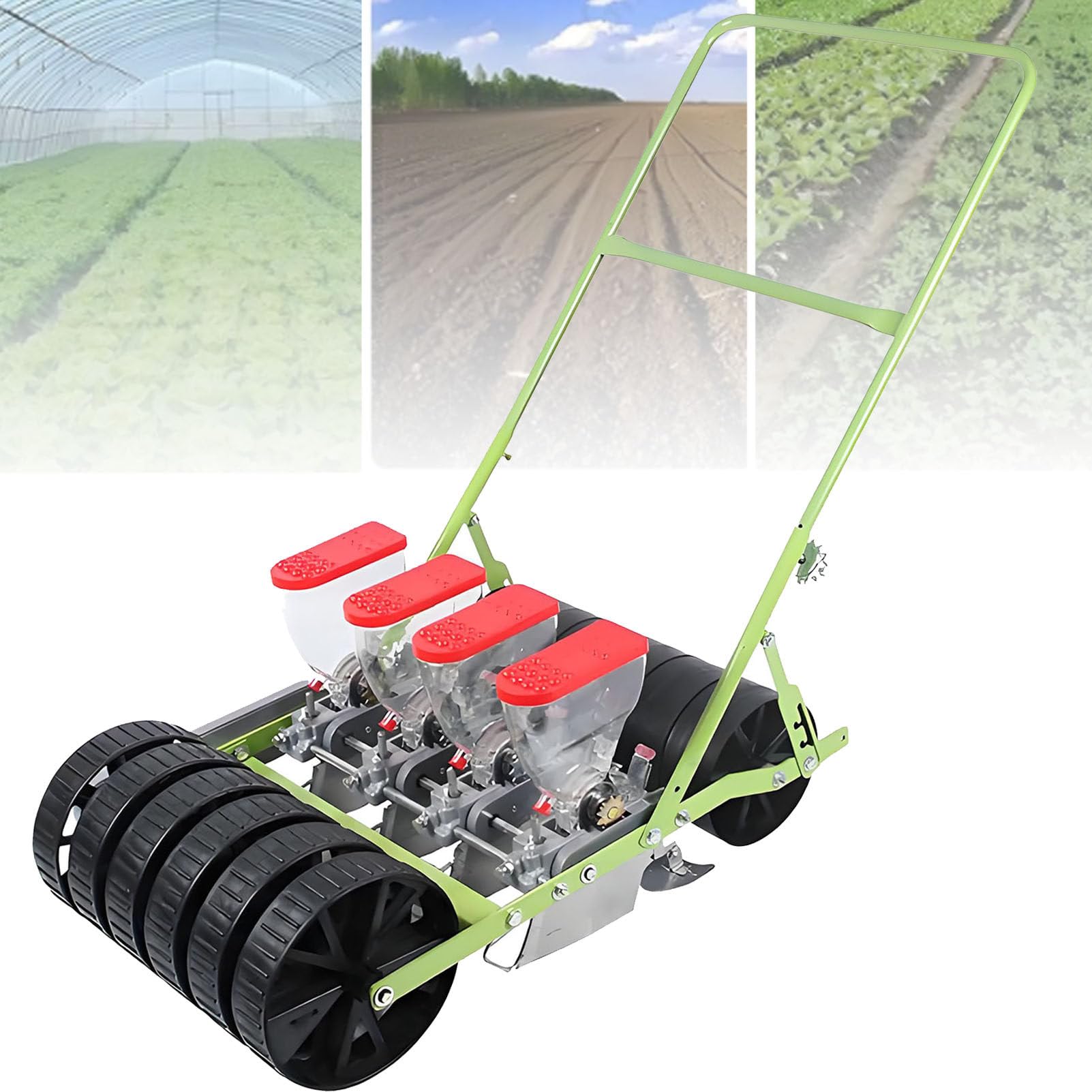 Semoir manuel, espacement réglable des rangs pour légumes, plantation de graines de précision pour coriandre, chou, épinards, céleri, outil de jardin à 1 rangée