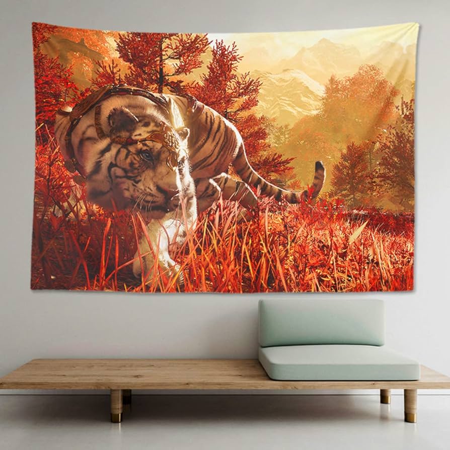 Amazon.co.jp: [DLAWF] ライオンタペストリー 野生動物