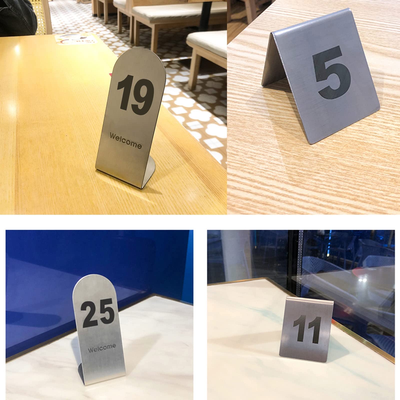cartellino con il numero del tavolo, Set da 1 a 25/50/100, 3 combinazioni(V Type,1 to 100)