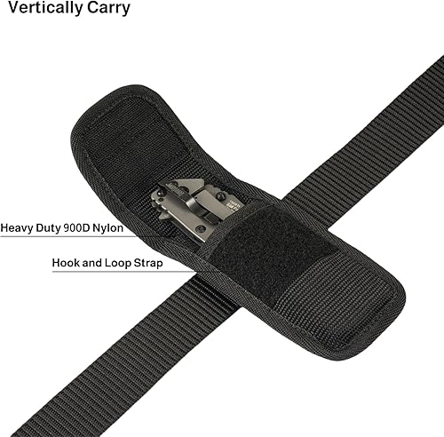Miniatura 3 de Funda de cuchillo para cinturón, Portacuchillos de bolsillo táctico, Bolsa de cuchillo de cinturón vertical u horizontal, Funda de nailon