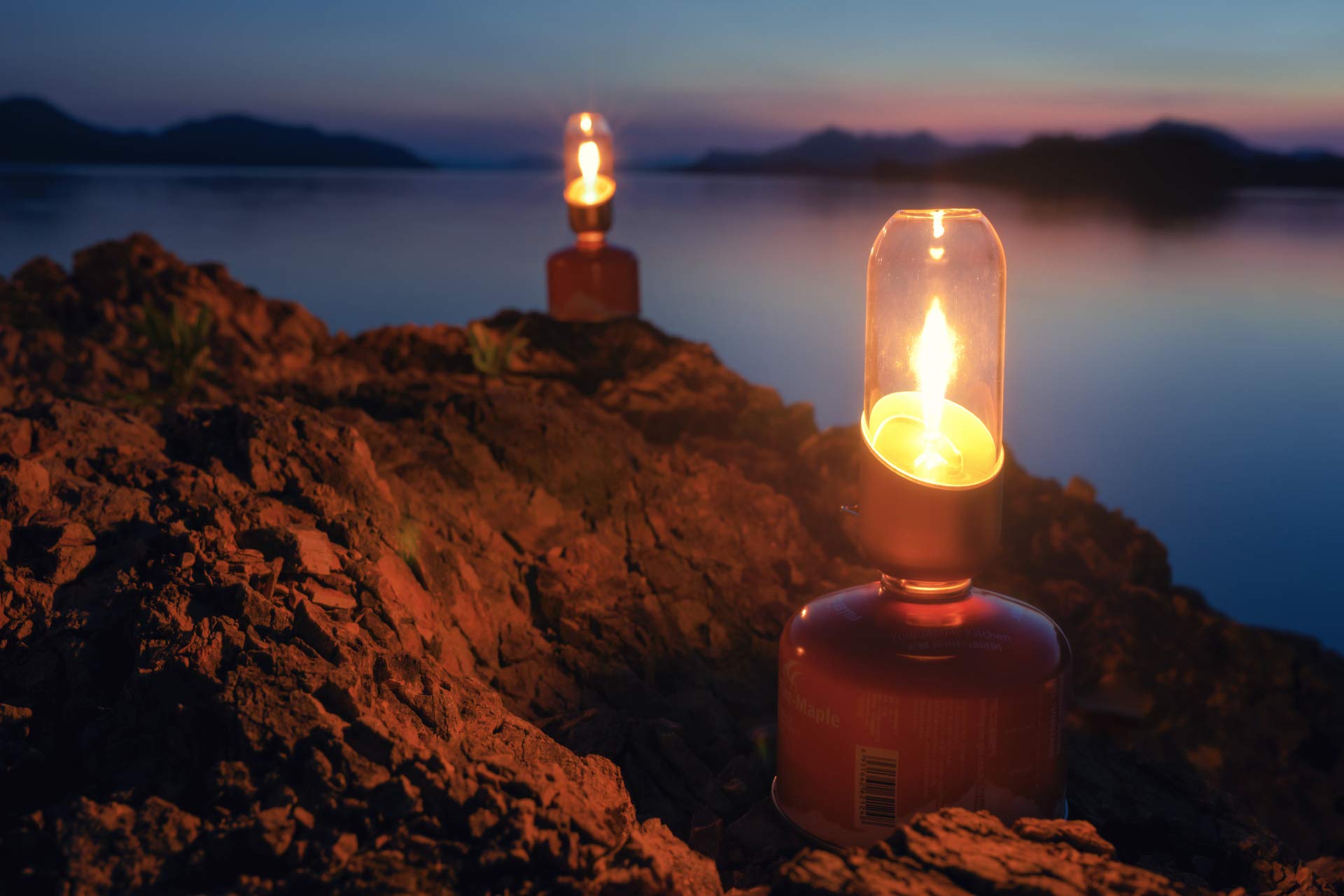 Orange Gaslampe