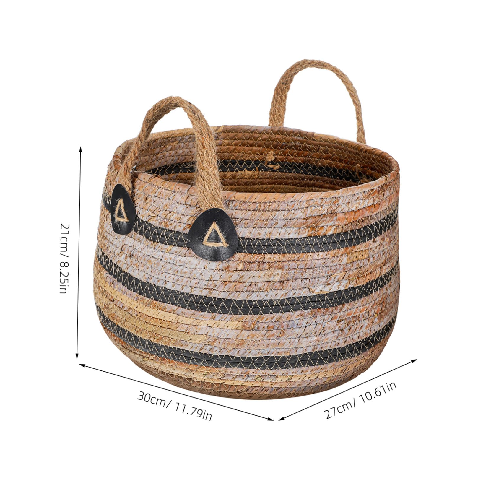 Cesta de Almacenamiento Tejida de Paja Rústica para Ropa Sucia Gran Capacidad y Diseño Práctico para Organizar Juguetes y Ropa Hogar
