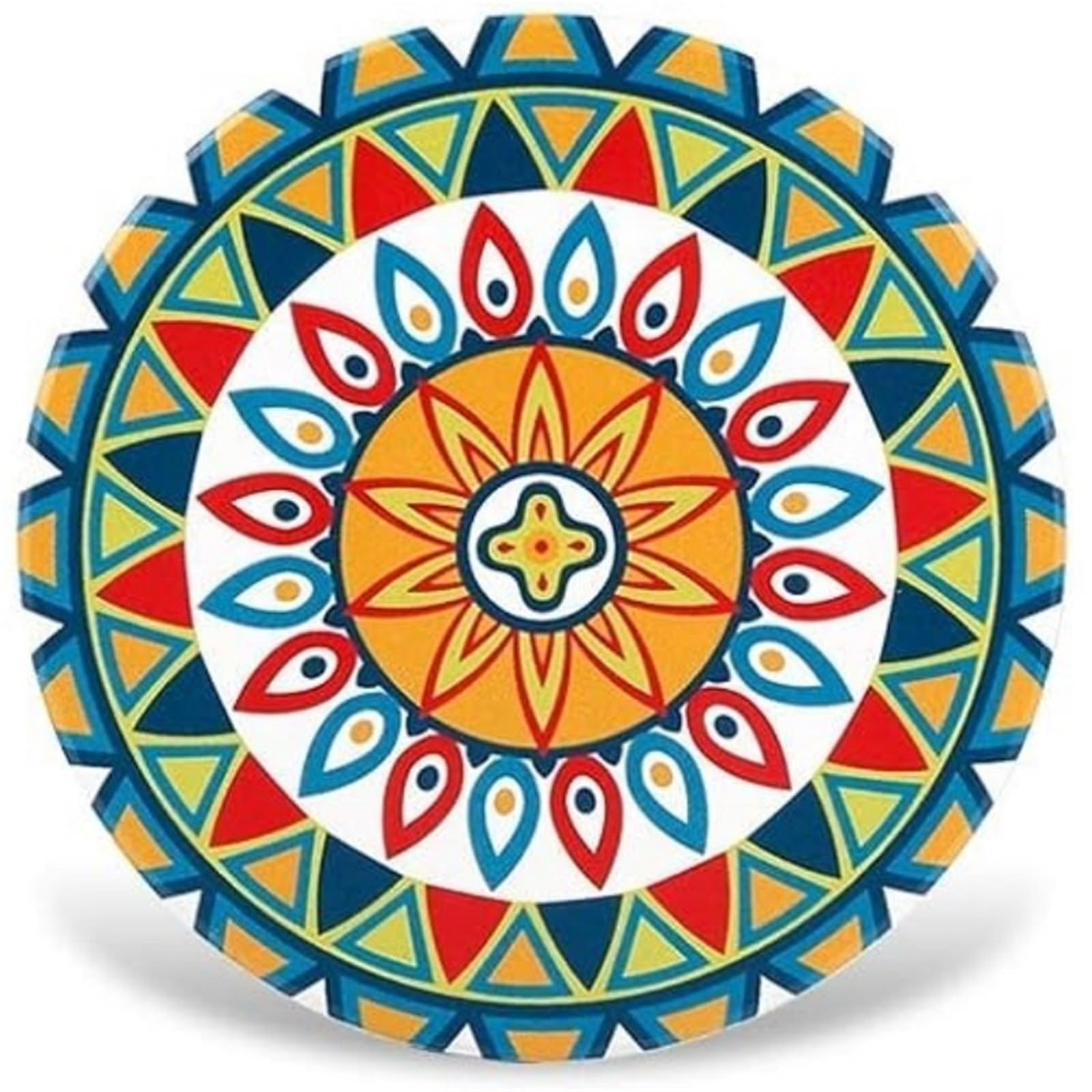 Coasters For Drinks For Mandala Ceramic With Cork Base For Housewarming Birthday for kitchen(Color6,10.8x10.8cm)