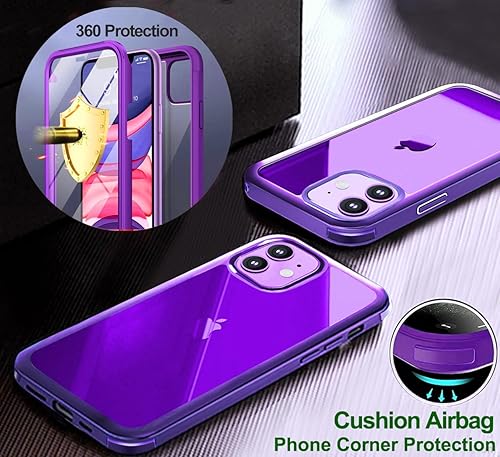 Miniatura 103 de UBUNU Funda para iPhone 14 Pro Max con protector de pantalla [vidrio templado 9H integrado], protección de cuerpo completo 360 de doble capa