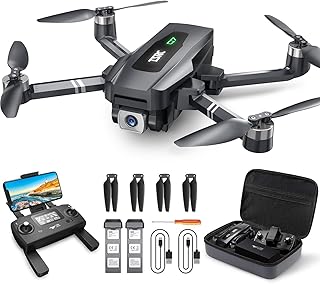 GPS Drone with 4K UHD Camera for Adults, TSRC Q7 Foldable FPV RC Quadcopter with Brushless Motor, Smart Return Home, Follow Me, 60 Min Flight Time, Long Control Range, Includes Carrying Bag
