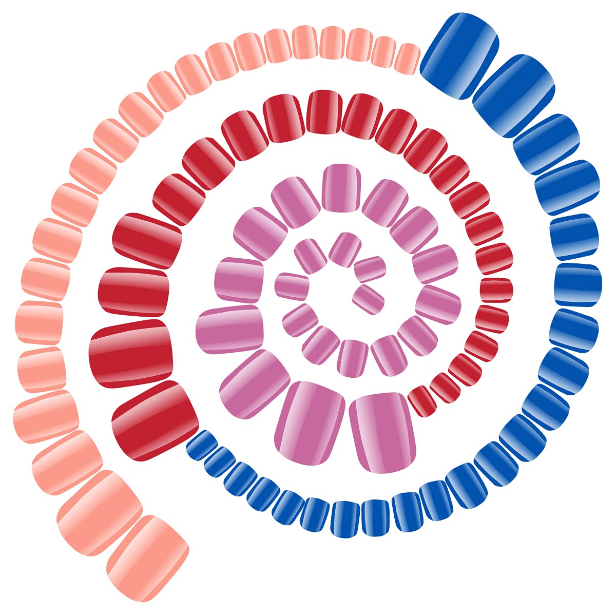 4 Sheets Toe Nail Polish Stickers Self-Adhesive Full Wraps Gel Nail Strips Colorful Art Nail Decals for Women Girls with Nail Files by RONAVO