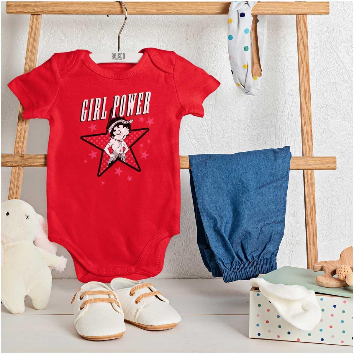 Brisco Brands Betty Boop Girl Power Adorable Baby Bodysuit Jumper Girls