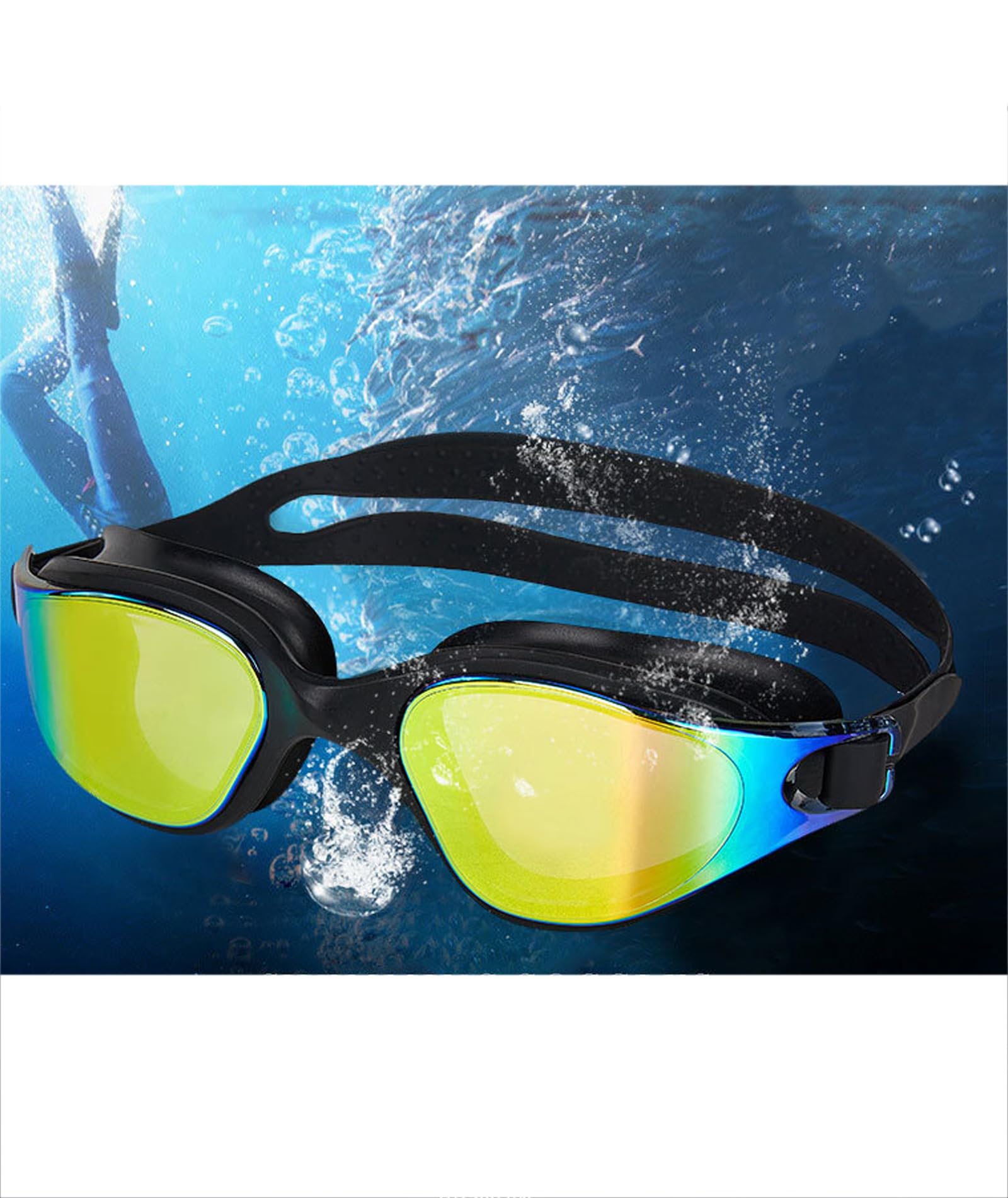 YSFVNP Swimming Glasses for Men & Women, Swim Goggles for Men with Adjustable Strap Goggles for Swimming with Uv and Anti Fog Protection Swim Goggles - Black (B0D795F9BK) Amazon Price History, Amazon Price Tracker
