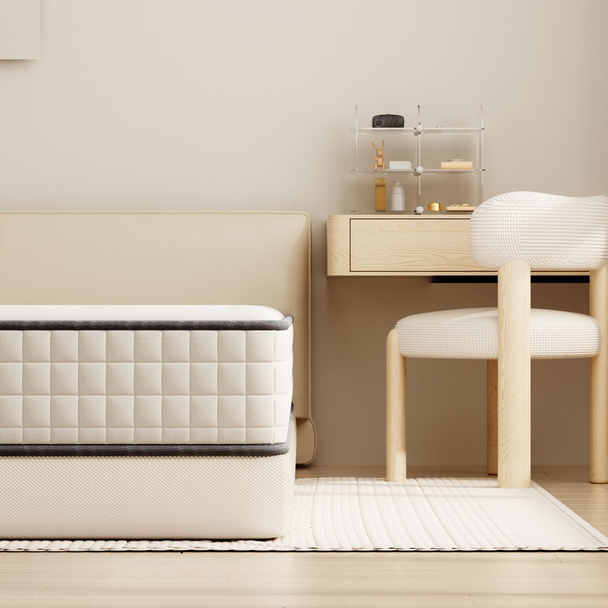 TEENO Matelas 140x190 Épaisseur 22cm Mousse à Mémoire de Forme Lit Adulte Enfant Confortable Doux Respirant