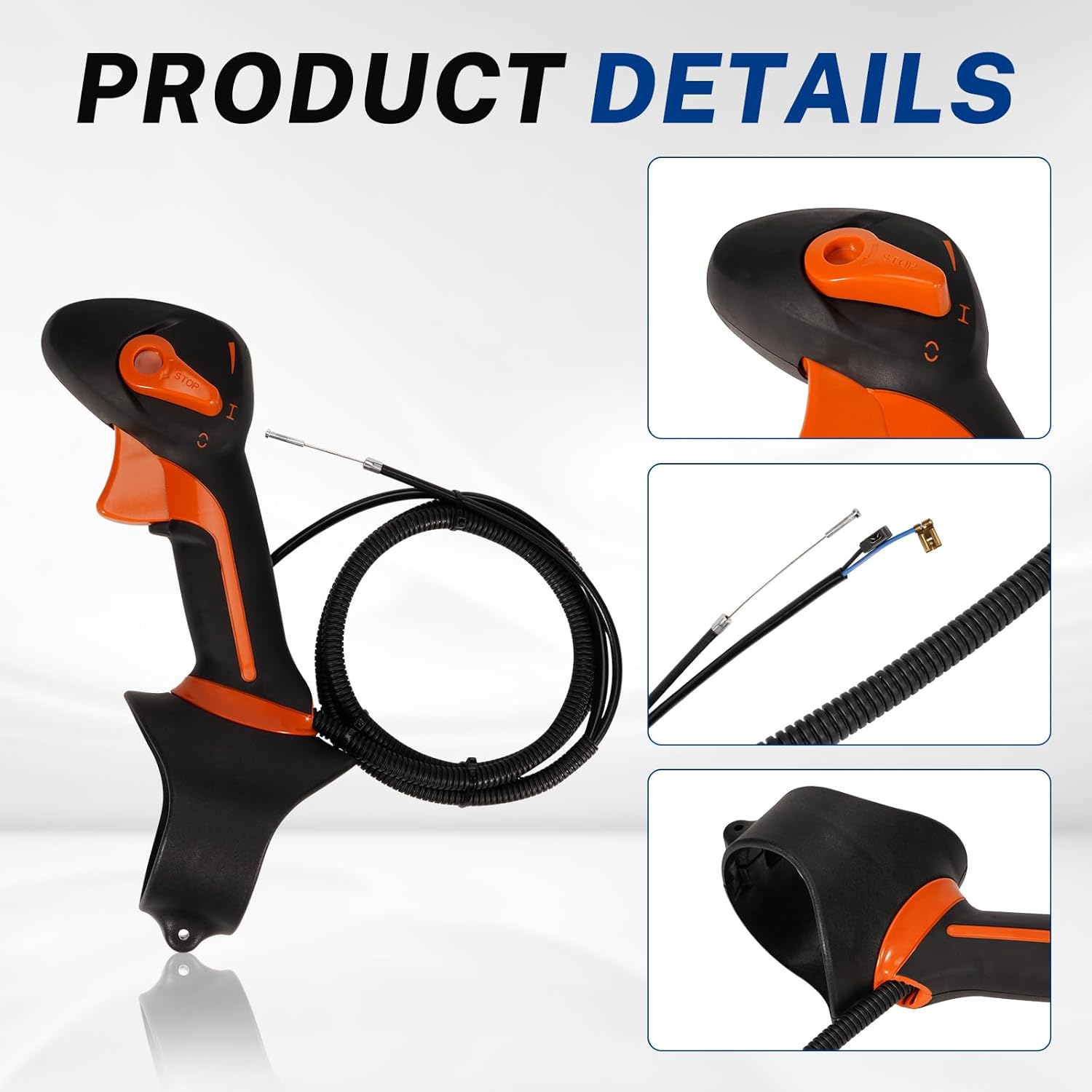 4282-790-4902 Control Handle w/Throttle Cable Fit for Stihl BR600 BR500 BR550 Petrol Backpack Blowers, Black Replaces 42827904902