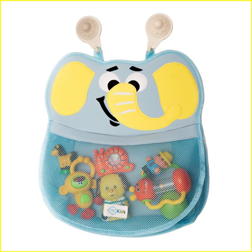Bath Toy Organizer “Victor the Elephant” With 2 Strong Suction Cups