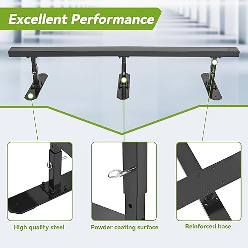 Miniatura 5 de KUAFU Riel de patinaje de barra plana de 6 pies de largo, rampa portátil para patineta, riel de molienda desmontable para patinaje, para BMX,