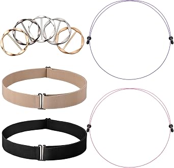 Cutecrop 9 Pcs Crop Band for T-shirts, Womens Adjustable Top Tuck Tool Band Scarf Ring Shirt Clips for Sweater Shirts