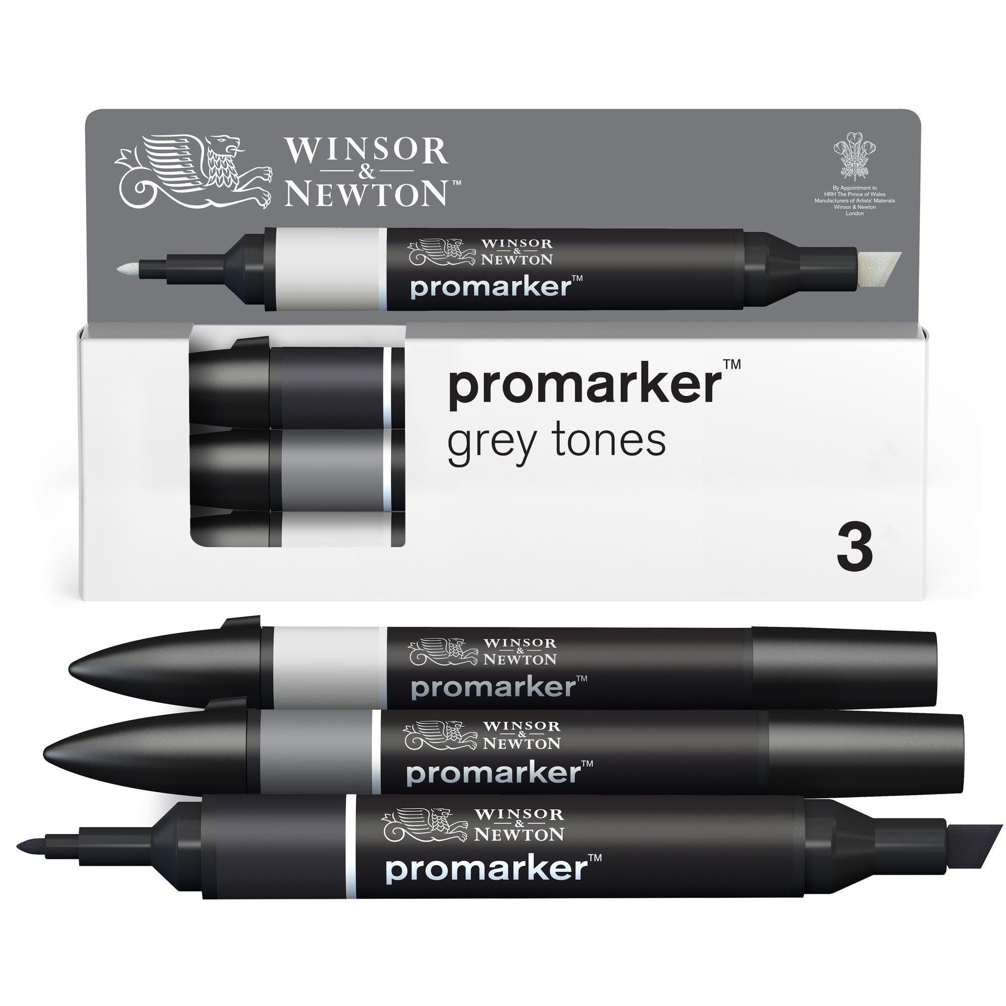 Winsor & Newton Promarker, Set of 3 - Grey Shades