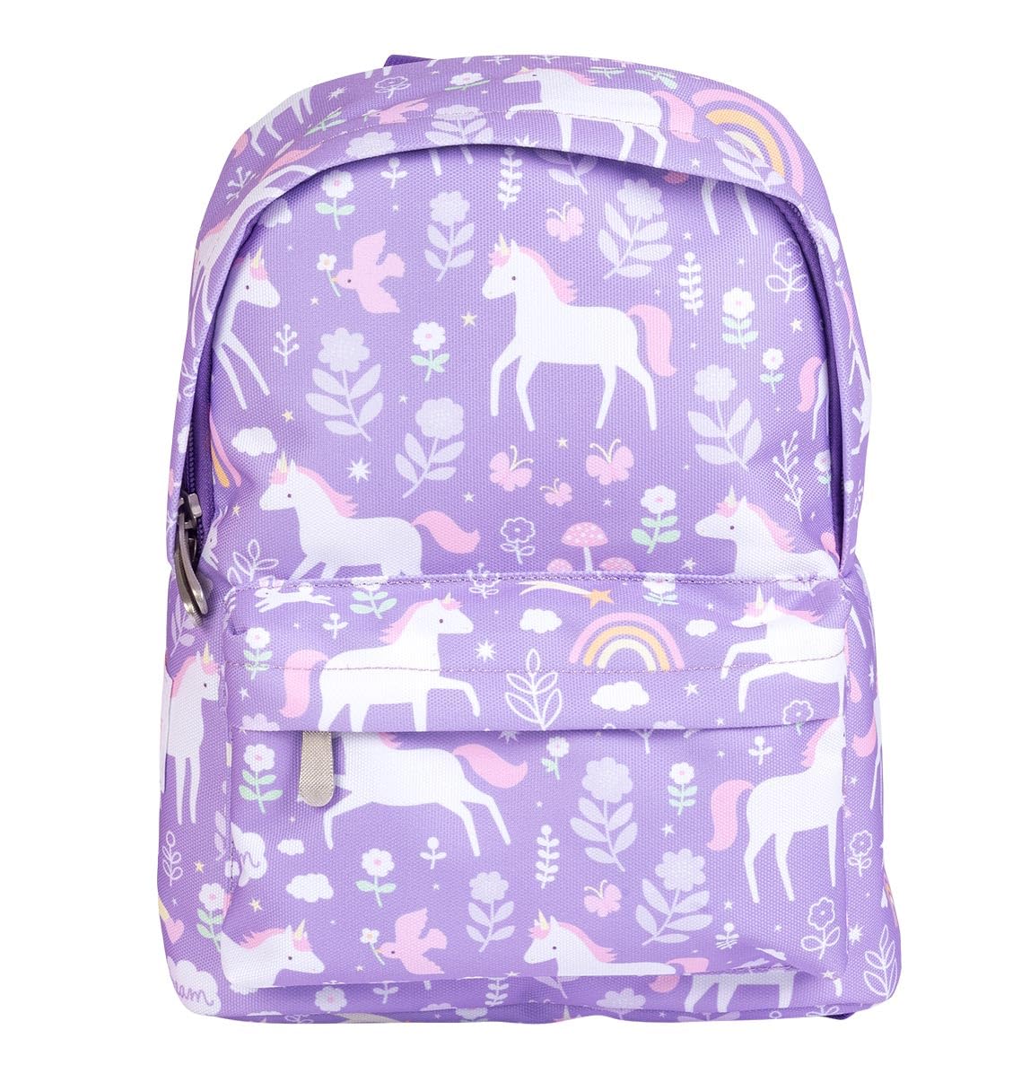 A LITTLE LOVELY COMPANY Mochila, 23.5x30x10 cm, Amarilla, Infantil, Para Niños Pequeños, Poliéster, 7 Litros, Con Correa de Pecho, Para Guardería y Escuela (Purpura)