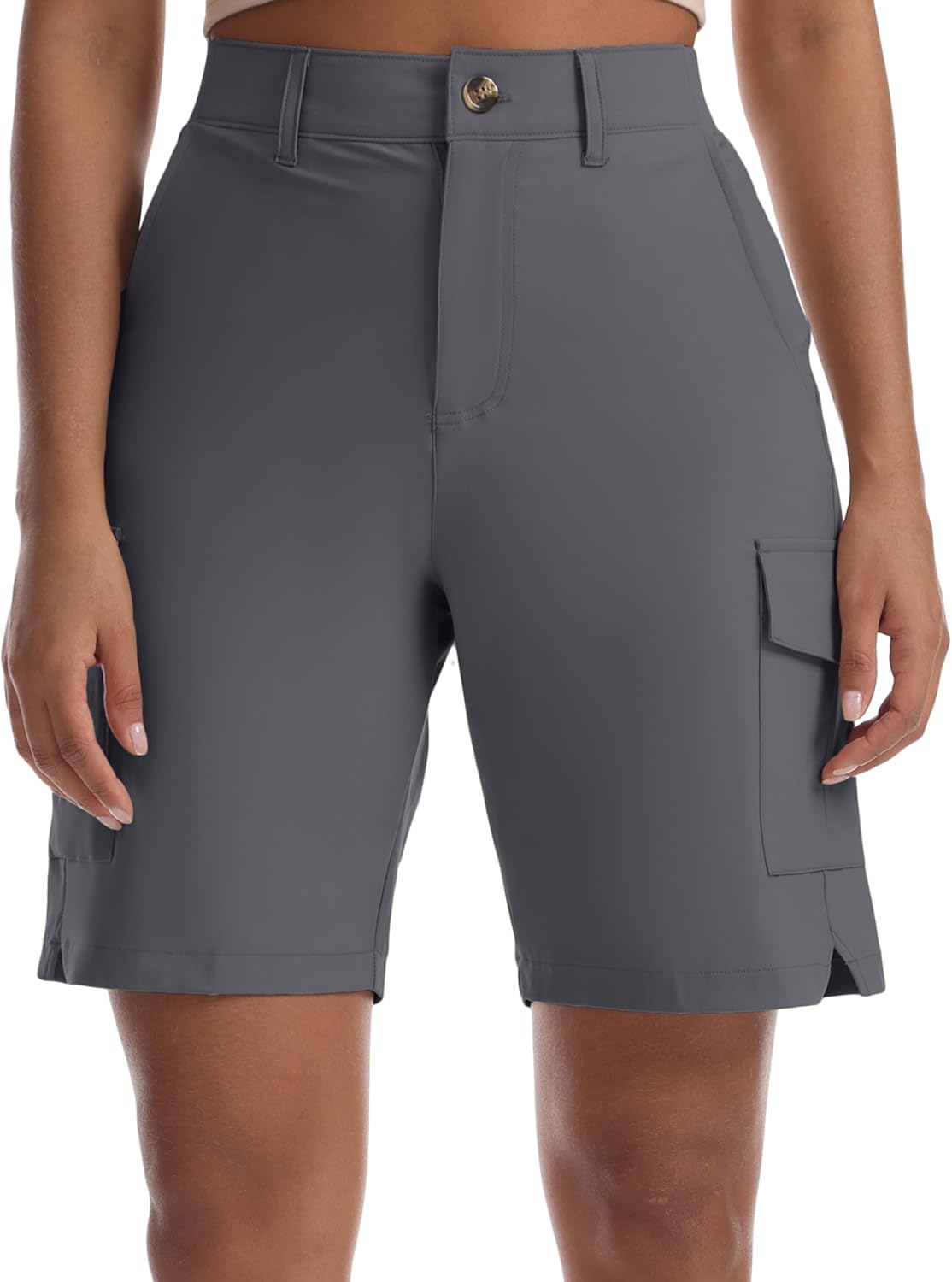 Women's Quick-Dry Cargo Shorts - Lightweight Hiking Shorts with 5 Pockets for Athletic Golf Travel Work - Image 4